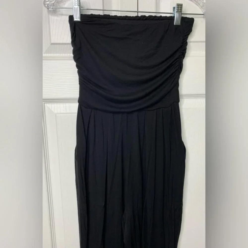 Black Strapless Jumpsuit